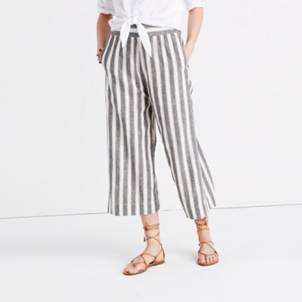 Madewell pull on stripe Huston pant size small